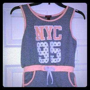 NYC Girls summer tank and shorts romper L (14/16)